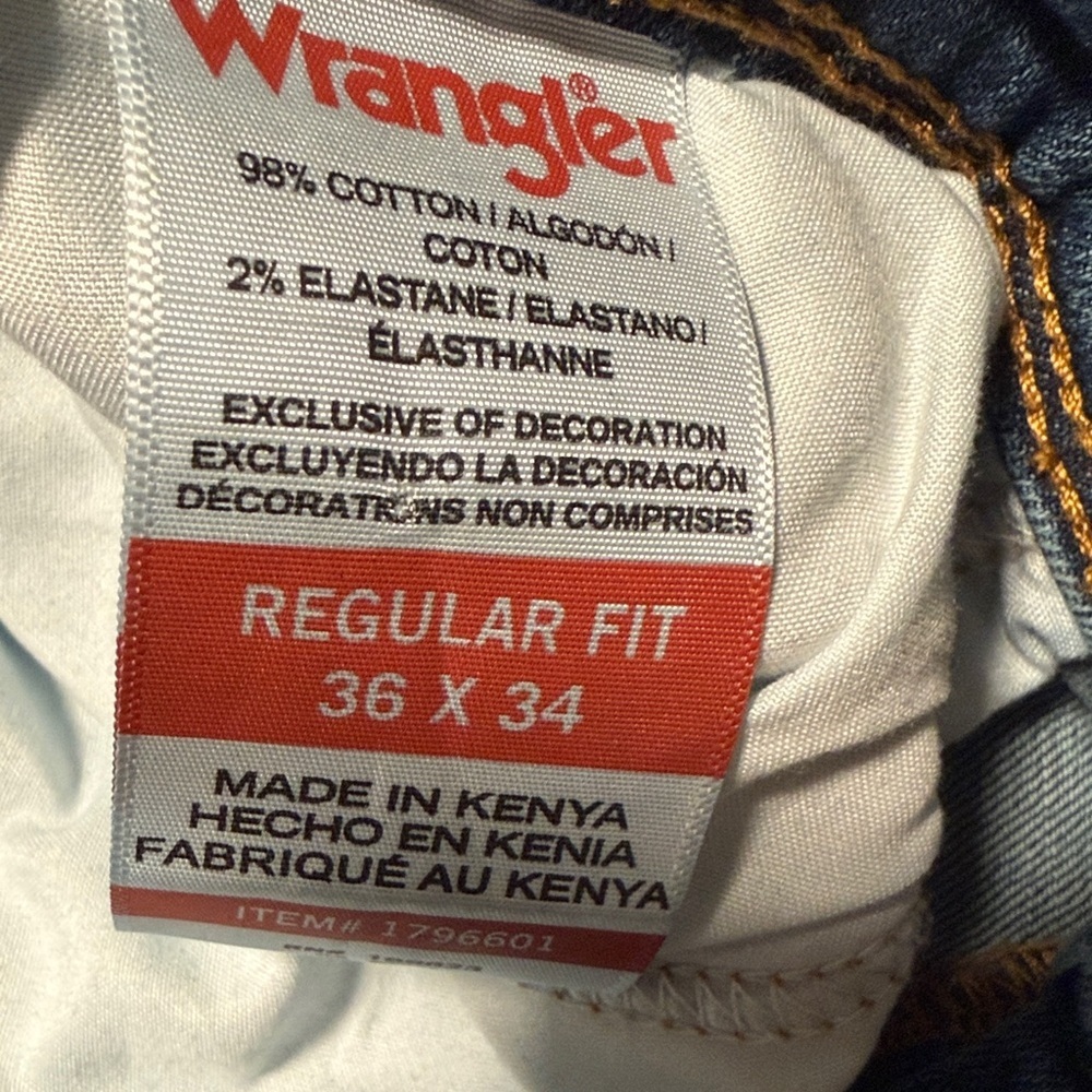 Wrangler regular fit Men's Blue Jeans - Picture 2 of 5